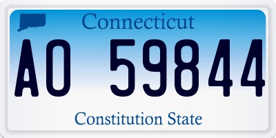 CT license plate AO59844