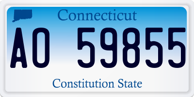 CT license plate AO59855