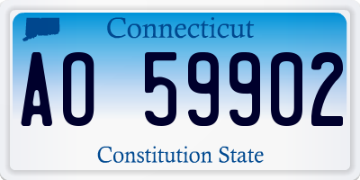 CT license plate AO59902