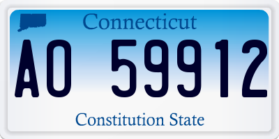 CT license plate AO59912
