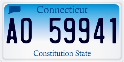 CT license plate AO59941