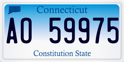 CT license plate AO59975