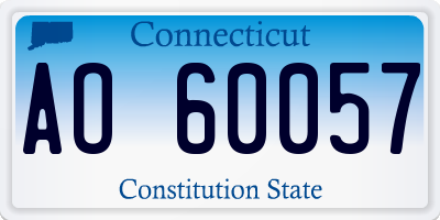 CT license plate AO60057