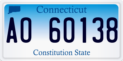 CT license plate AO60138