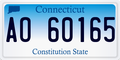 CT license plate AO60165