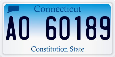 CT license plate AO60189