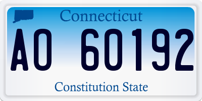 CT license plate AO60192