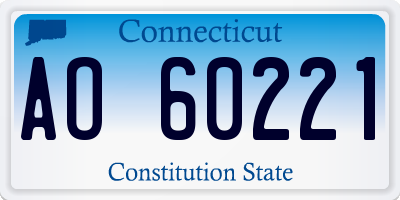 CT license plate AO60221
