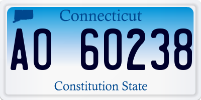 CT license plate AO60238