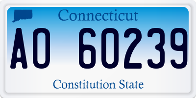 CT license plate AO60239