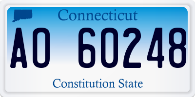 CT license plate AO60248