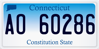 CT license plate AO60286