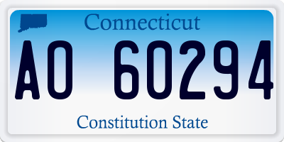 CT license plate AO60294