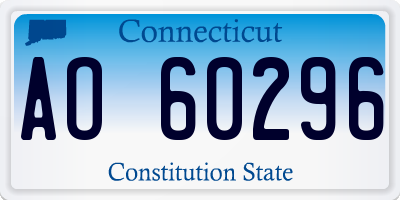 CT license plate AO60296