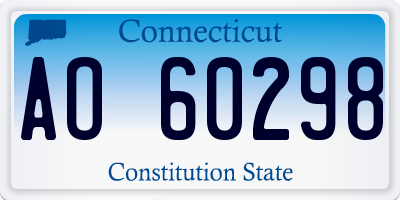 CT license plate AO60298