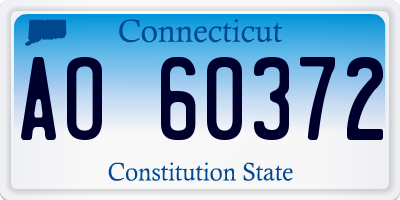 CT license plate AO60372
