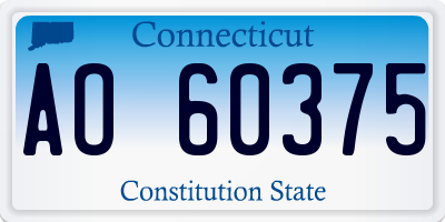CT license plate AO60375