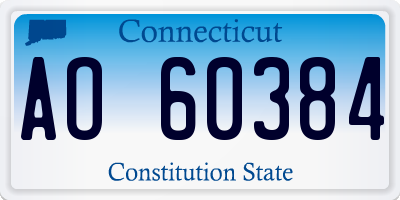 CT license plate AO60384