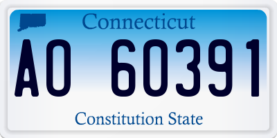 CT license plate AO60391