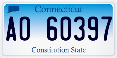 CT license plate AO60397