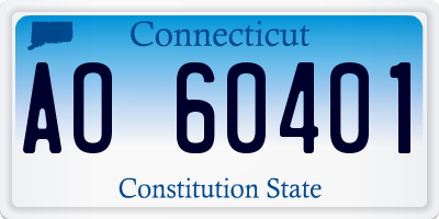 CT license plate AO60401