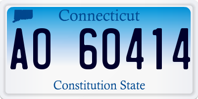 CT license plate AO60414