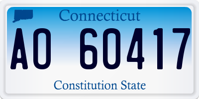 CT license plate AO60417