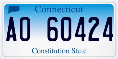 CT license plate AO60424