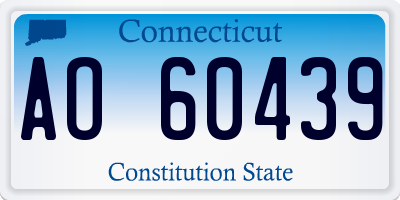 CT license plate AO60439