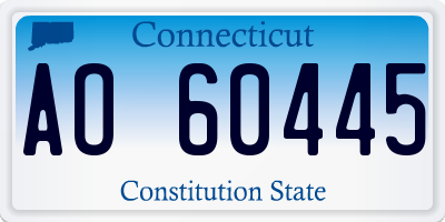 CT license plate AO60445