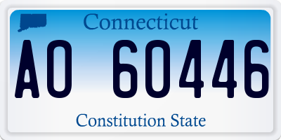 CT license plate AO60446
