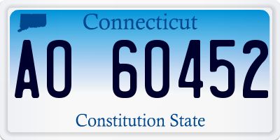 CT license plate AO60452