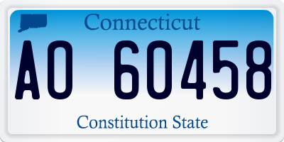 CT license plate AO60458