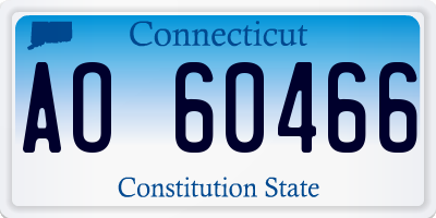 CT license plate AO60466