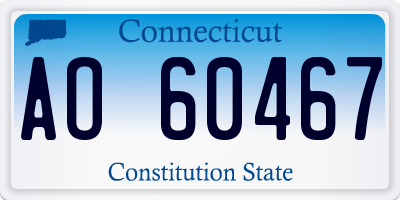 CT license plate AO60467