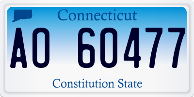 CT license plate AO60477
