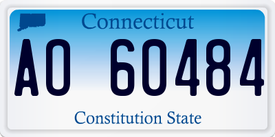 CT license plate AO60484