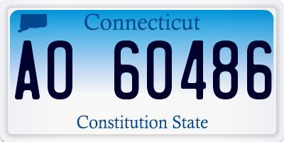 CT license plate AO60486