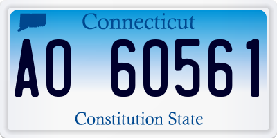 CT license plate AO60561