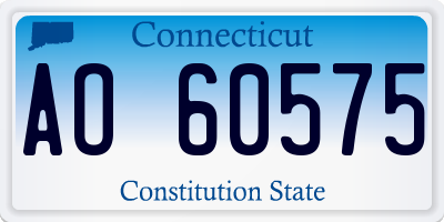 CT license plate AO60575