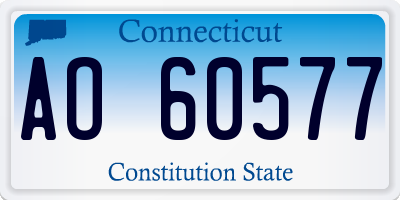 CT license plate AO60577