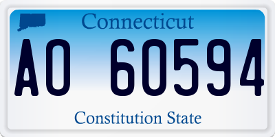 CT license plate AO60594