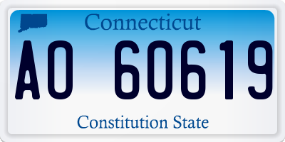 CT license plate AO60619