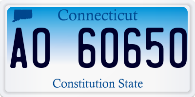 CT license plate AO60650