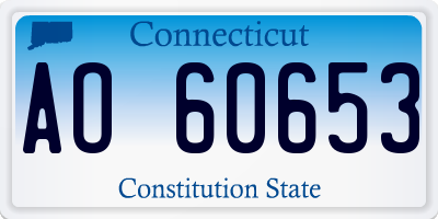 CT license plate AO60653