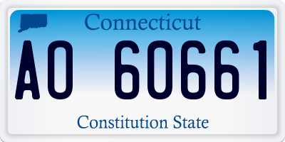 CT license plate AO60661