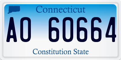 CT license plate AO60664