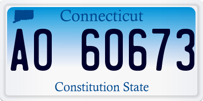 CT license plate AO60673
