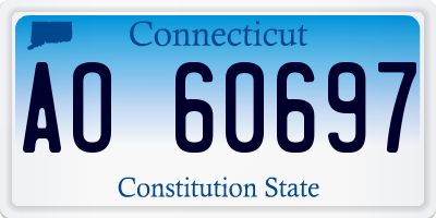 CT license plate AO60697