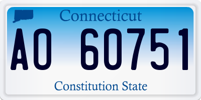 CT license plate AO60751